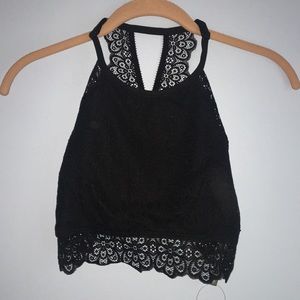 AE/aerie Nordic lace high neck bralette